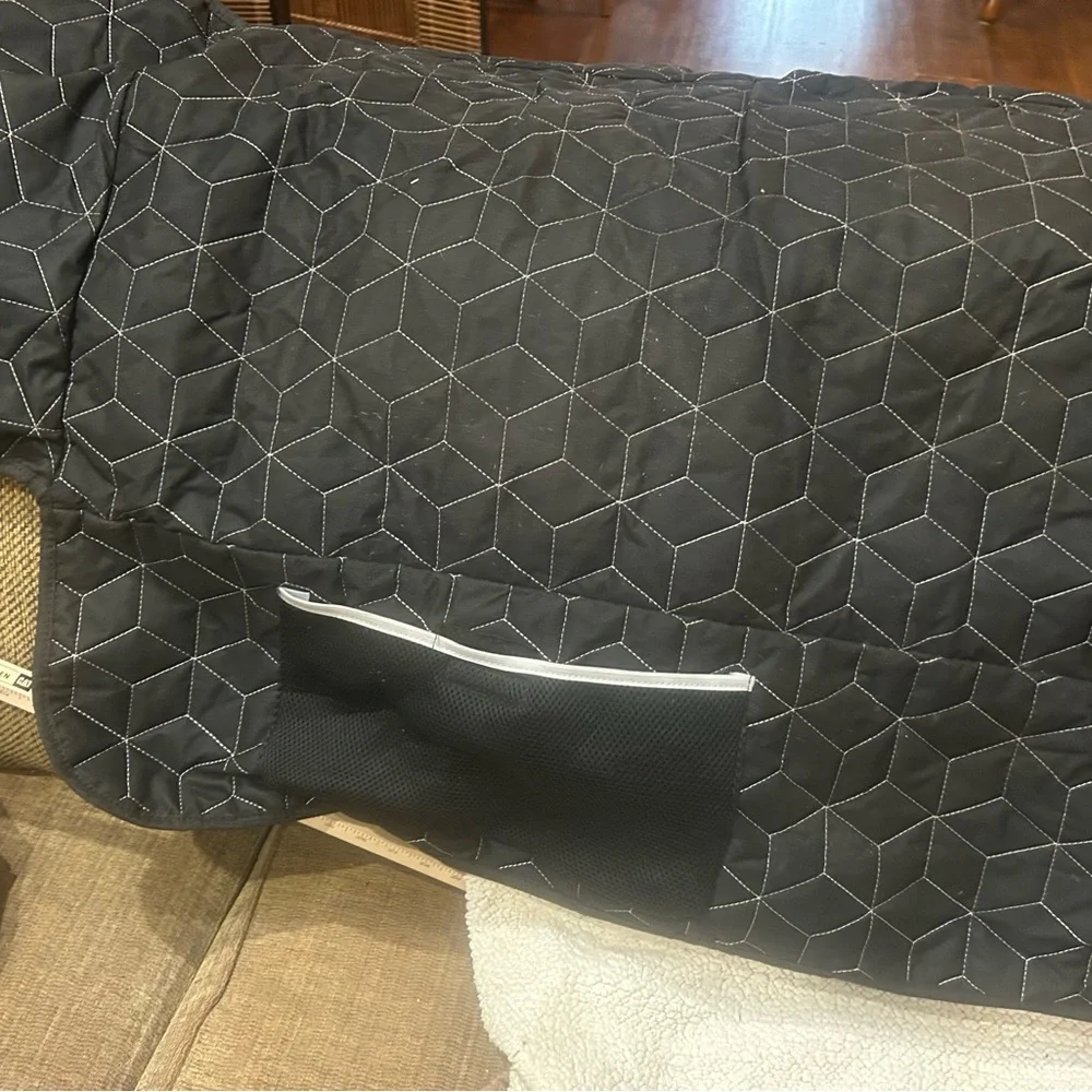 Black Quilted Dog Car Seat Cover